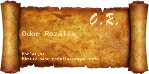Odor Rozália névjegykártya