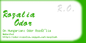 rozalia odor business card